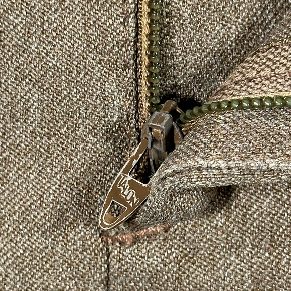 Vintage Levis Pants Mens 36x33 Brown Dress Action Slacks Disco Creased Talon 70s - Picture 5 of 11